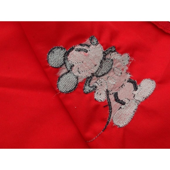 Walt Disney Productions Hooded Jacket L MIckey Mouse Windbreaker Racing Stripes - Picture 7 of 9